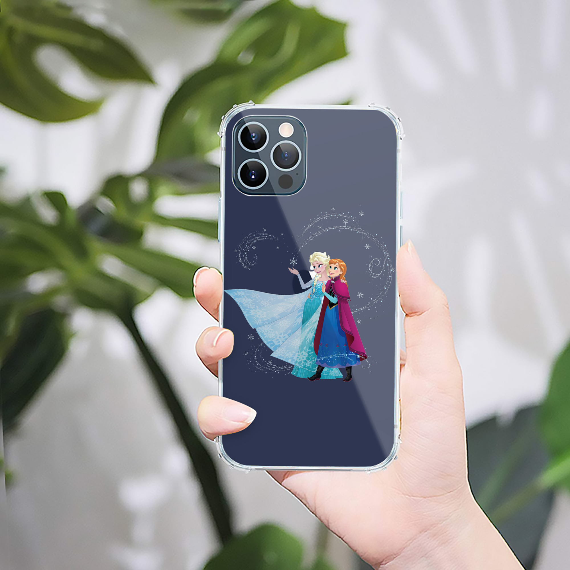 （画像用） アナと雪の女王 アンナ エルサ Frozen Anna Elsa 【iPhone 12シリーズ対応】透明スマホケース（クリアソフトケース）
